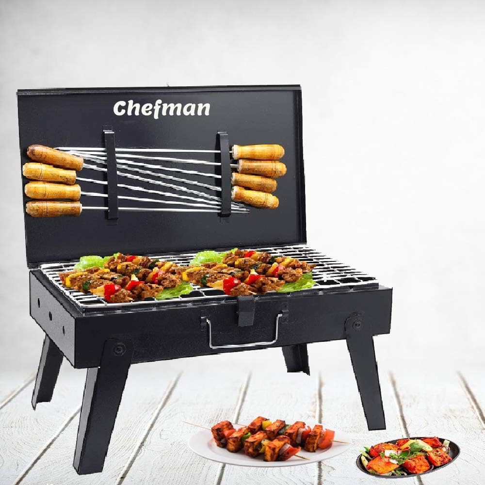 Chefman Briefcase Charcoal Barbeque Grill Set