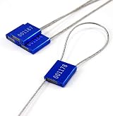 Tracy.L Security Cable Ties Metal Tag Seals Aluminium Alloy Blue 100pcs view 7