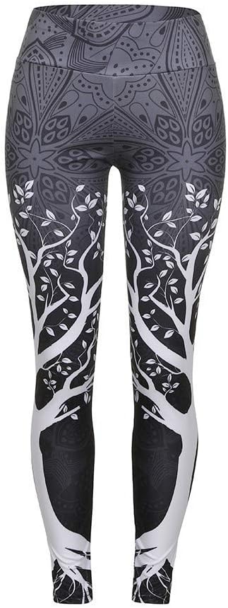 Linkay Women's Yoga Pants Tummy Control, Printed Gym Fitness Exercise Athletic Workout Running Sports Trousers Leggings