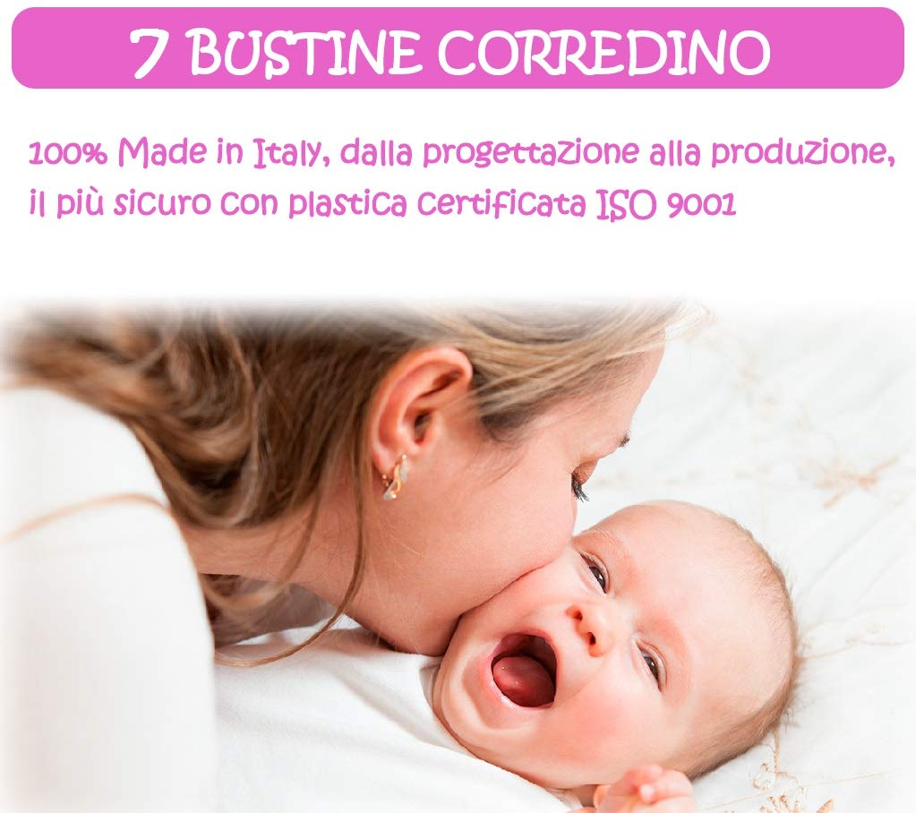 Prima infanzia SweetBaby 7 Bustine Corredino Neonato Sacchetti per Cambio Vestiti  Nascita Ospedale 7pz Buste Trasparenti Leone Chiusura con Cursore Ermetico  per Borsa Parto urban-earth.co.uk