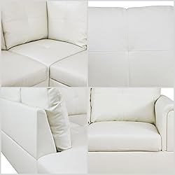 GlasFlength L Shaped Couch, Modular Sectional Sofa