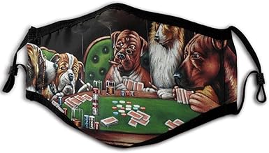 Amazon Com Not Adults Mouth Protection Smoking Dogs Playing Poker Card Vintage Anti Dust Adjustable Half Face Reusable For Men Women Clothing