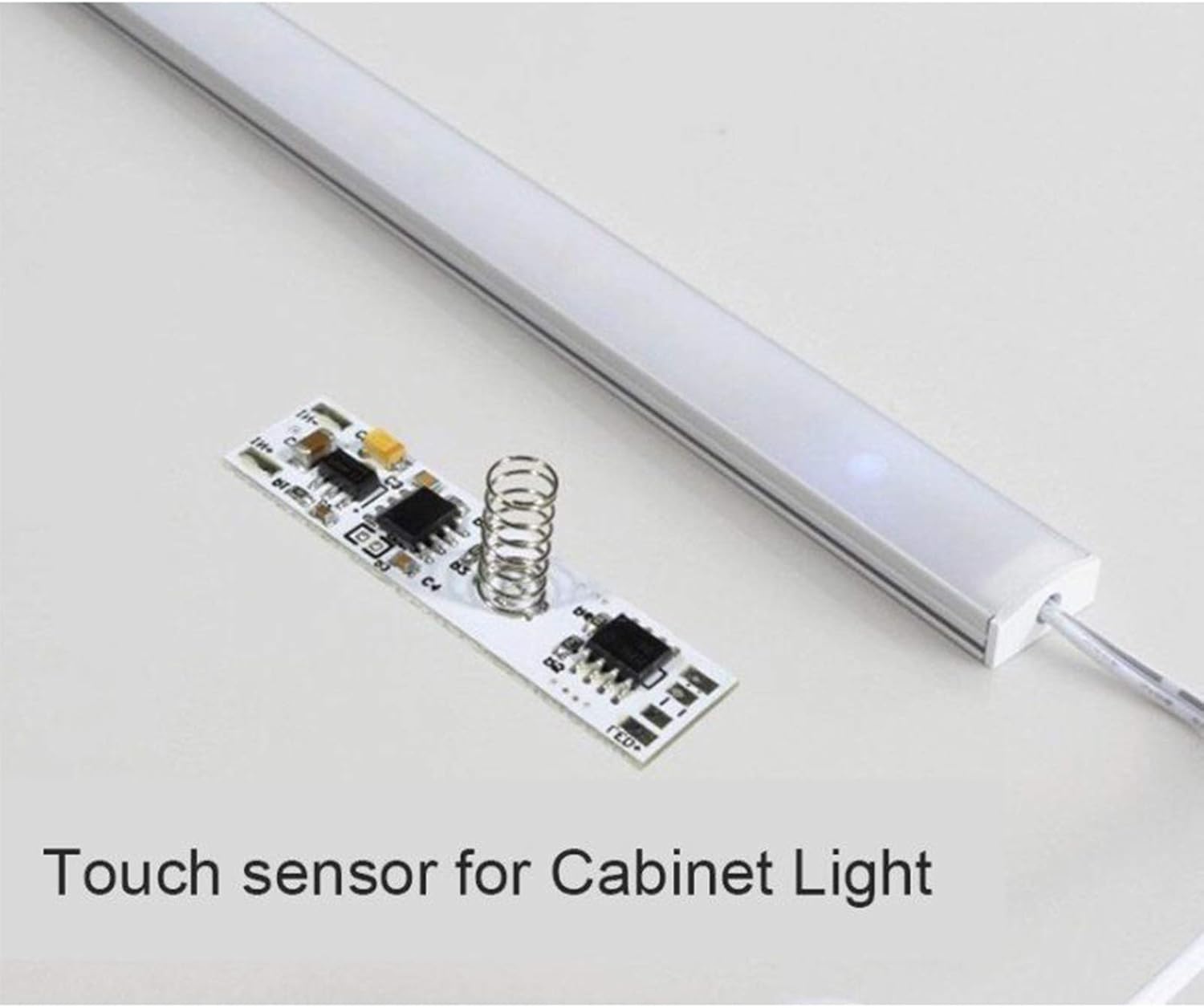 IKSACE 2pieces Capacitive Touch Sensor Switch Module 3.7 to 12V Coil Spring Switch LED Dimmer Control Switch Module for Smart Home Kitchen Cabinet LED Light Strip DIY - Image 5