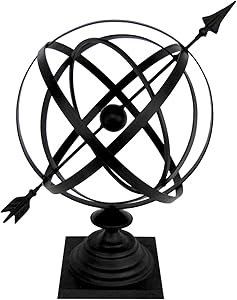 Treasure Gurus Sundial Cast Iron 24" Armillary Arrow Sphere Garden Decor