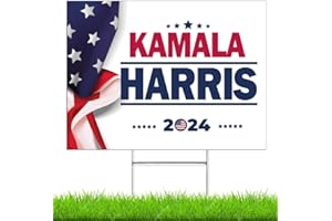 TEXTURE OF DREAMS Kamala Harris For 2024 President Yard Sign | Road Sign | Lawn Sign | Corrugated Plastic | WaterProof | Includes H Stake 12" x 18" 1-Pack