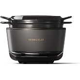 Vermicular Musui&ndash;Kamado Cast Iron Induction Cooker, Charcoal | Precision Temperature Control, Waterless Cooking, Non-Toxic Enameled Cast Iron Pot, Japanese Multicooker &amp; Rice Cooker (120V)
