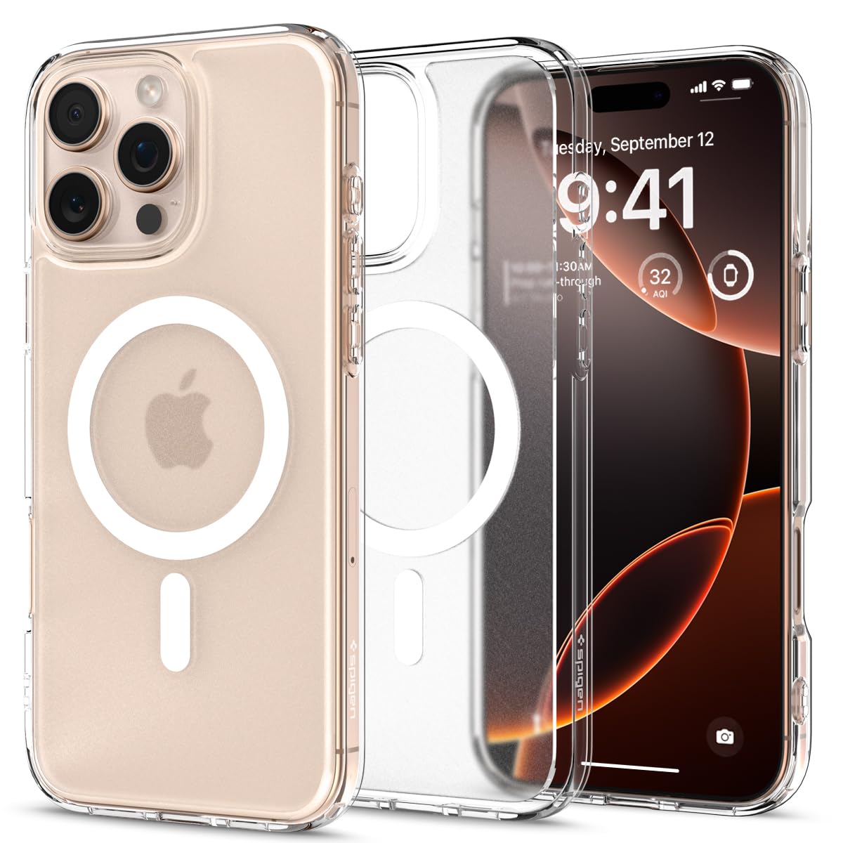 Spigen Ultra Hybrid MagFit Case for iPhone 16 Pro Max, Compatible with MagSafe Accessories [Anti-Yellowing] [Military-Grade Drop Protection] - Frost White — image 1