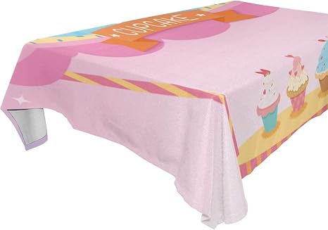 Amazon Fakainu テーブルクロス イラストベクトルかわいいカップケーキカートパーティー 装飾 テーブルカバー 耐久 耐熱 テーブルマット 四季通用 雰囲気が一気に変わる 130x180cm テーブルクロス オンライン通販