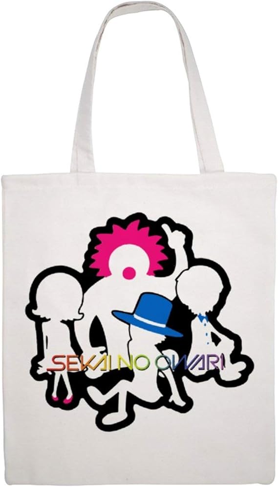 Amazon キャンバス トートバック セカオワ Sekaowa 女性学生バッグ 贈り物 人気アニメ漫画 キーホルダー 携帯ストラップ 手提げバッグ ハンドバッグ ショルダーバッグ マザーズバッグ ショッピングバッグ カジュアル シンプル 大容量 通勤 通学 Asdfghj エコバッグ