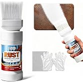 COATEZ 2-in-1 Rust Converter &amp; Metal Primer, Built-In Brush, White, 6.35 Oz | Water-Based Rust Treatment for Metal, Converts Rust into a Protective Coating for Fences, Gates, Mailboxes, Trailers &amp; Tools