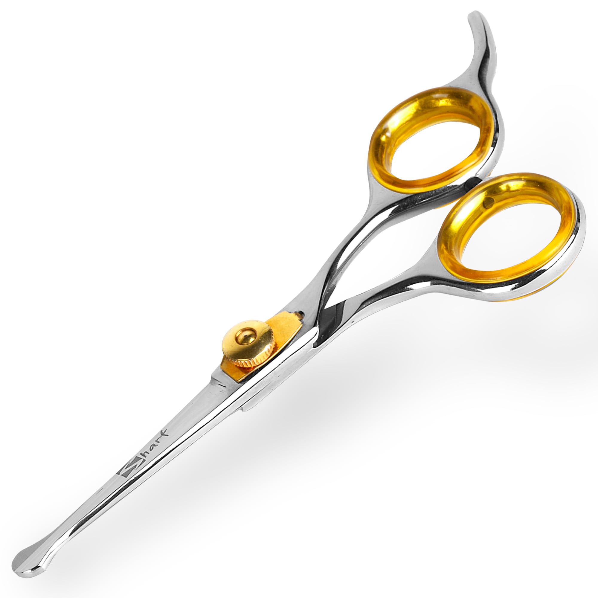 Sharf Gold Touch 4.5 Inch 440c Japanese Stainless Steel Pet Grooming Scissor with Round tip and Ballpoint for Safety