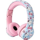 Snug Play+ Kids Headphones – Volume Limited 93dB for Safe Listening – Foldable, Durable Headphones for Toddlers, Boys & Girls – Tangle-Free Cord – Ideal for Travel, School, Tablets - Kitty