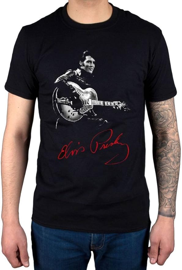 Official Elvis Presley Signature TShirt Amazon.co.uk Clothing