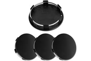 MOTOREXPERTZ 3.25Inch 83MM Wheel Center Caps for Cadillac Chevrolet Chevy GMC Escalade Colorado Tahoe Silverado Sierra 1500 Rim Hub Caps, Pack of 4 (Matte Black, Outer 83MM, Inner 75MM)