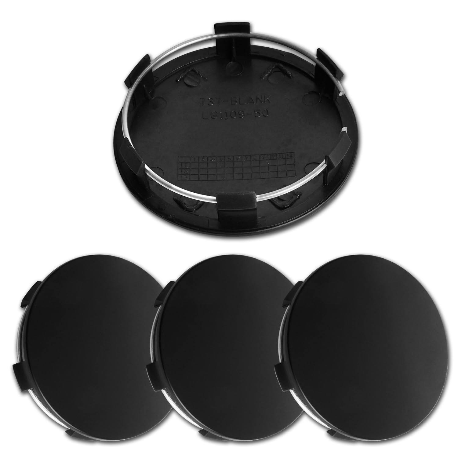 Photo 1 of 3.25Inch 83MM Wheel Center Caps for Cadillac Chevrolet Chevy GMC Escalade Colorado Tahoe Silverado Sierra 1500 Rim Hub Caps, Pack of 4 (Matte Black, Outer 83MM, Inner 75MM)