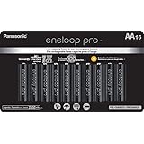 Panasonic BK-3HCCA16FA Eneloop Pro AA Lot de 16 piles rechargeables pré-chargées Ni-MH haute capacité