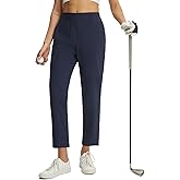 baleaf Women's Golf Pants with Belt Loop Deep Pockets Stretch Travel Casual Work Petite Ankle Slacks Lightweight