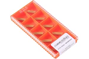 Accusize Industrial Tools Mgmn200 Tin Coated Carbide Inserts, 10 Pcs/Box, 2403-4022x10