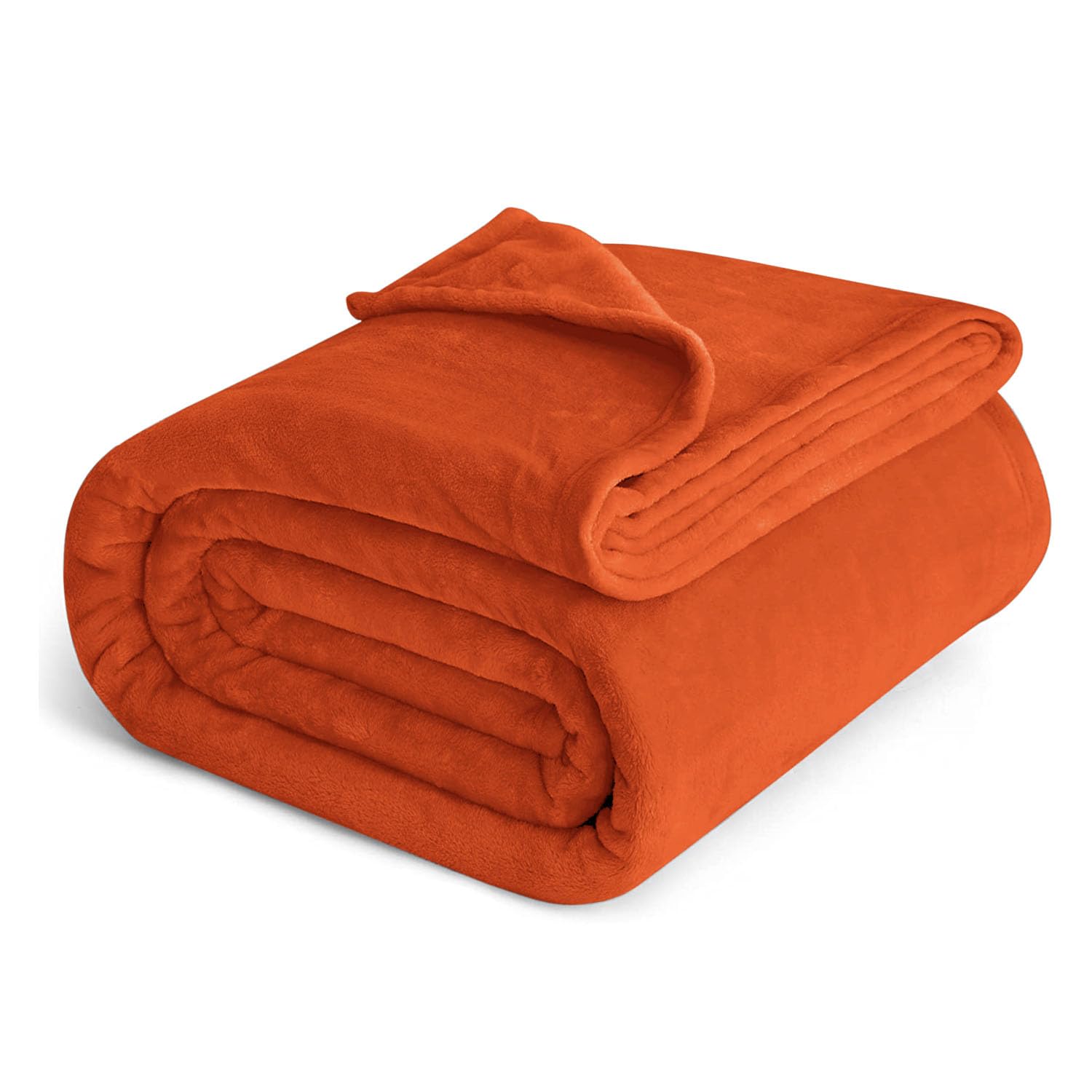 IR Imperial Rooms Fleece Blanket Throws for Sofas – Soft Fluffy 400 GSM Silk Touch Warm Blankets for Bed and Couch Bed Throw for Bedroom, Travel (Rust, Twin/Double (150X200CM))