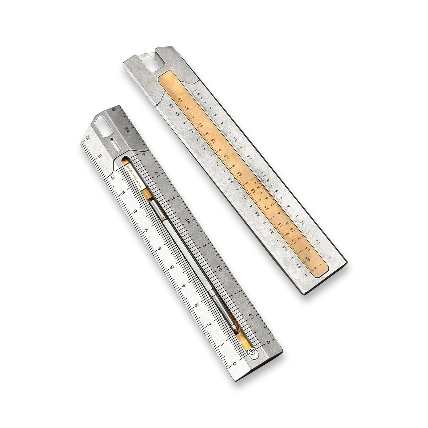 Photo 1 of Titaner Titanium EDC Ruler - Mix 3.0 Multifunctional Measuring Tool with Built-in Pen, Metric & Imperial Scales, Compact Pocket Size for Engineers, Architects, DIY Enthusiasts