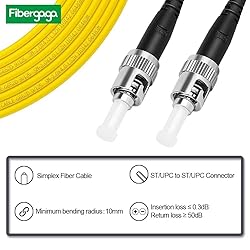 Fibergaga-3m(10ft) OS2 ST/UPC to ST/UPC Fiber Patch