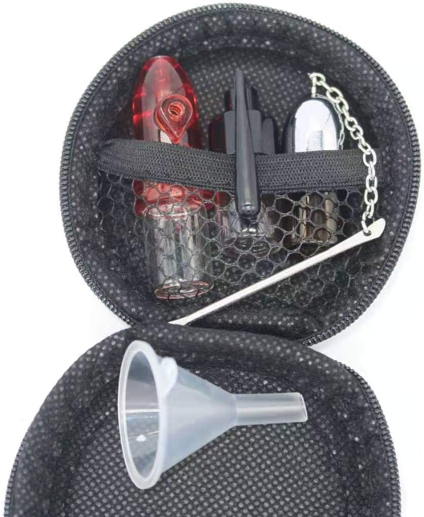 OriAnNa Portable Snuff Kit With Case Snuff Bullet Mini Travel Storage Containers Convenient Carry for Outdoor Traveling