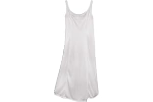 Little Things Mean A Lot Girls White Simple Princess Style Tea or Knee Length Nylon Slip with Adjustable Straps (Size 4-16)