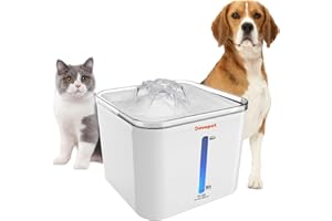 Devopet 120oz/3.5L Pet Fountain, Automatic Cat Water Fountain Cat Fountain for Drinking Dog Water Dispenser Dog Fountain Pet Drinking Fountain with 2 Drinking Modes, with Low Water Level Reminding