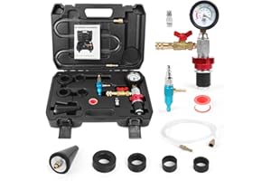 Coolant Vacuum Refill Kit Quick Vacuum Coolant Fill Kit with 5 Universal Adapters, Pressure Gauge, 41 in Fill Hose & 2 Quick 