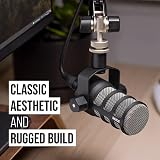 RØDE PodMic Dynamic Microphone with Integrated Swing Mount Black XLR view 3