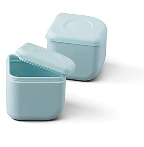 Miniware Silipods Aqua 2 Pack | Leakproof Durable Food Grade Silicone Hot and Cold Food Storage for Baby Toddler Kids | Dishwasher, Fridge, and Freezer Safe | for Purees, Soups, Dressings, and More