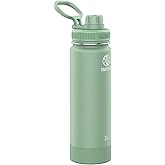 Takeya Actives Water Bottle with Spout Lid - Bottle with Double Stainless Steel Insulation - Dishwasher Safe & BPA-Free - Bottle with Spout Lid & Removable Bumper - 24 oz, Cucumber