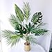 Supla 2 Pcs Aritificial Tropical Palm Leaf Split Philodendron Fake Palm Leaves Artificial Swiss Cheese Plant Artificial Windowleaf Tropical Vine Leathery Leaf - 30
