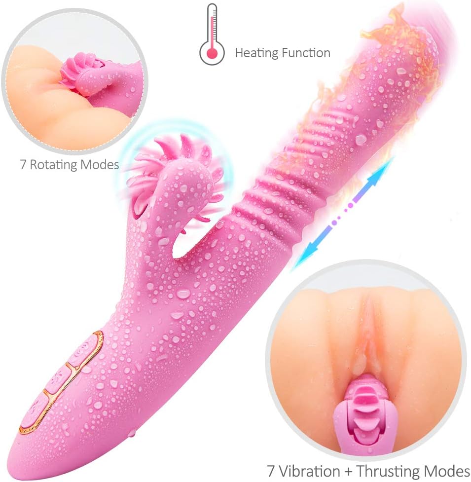 Women Six Toys G Spotter Vibrant Thrusting Sucking Clitorial Toy Oral Tongue Simulator Multi Speed Clitorial Sucking Toy for Women Best Funny Toys for Her,Self Pleasure for Women