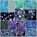 Kanvas Studio Floral Impressions Turquoise/Blue 10X10 Pack 42 10-inch Squares Layer Cake Benartex