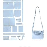 POPSEWING DIY Bag Kit LD Luxury Tote Bags for Women, Unique Gifts for Girlfriend, Romantic Leather Shoulder Bag Kit, DIY Handmade Crossbody Bags for Personalized Gifts (Large, Light Blue)