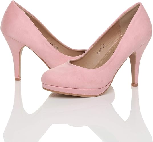 pink platform court shoes