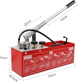 Dyna-Living 12L Pressure Test Pump 0-60 Bar Gauge 1/2" Outlet 53" Hose view 2