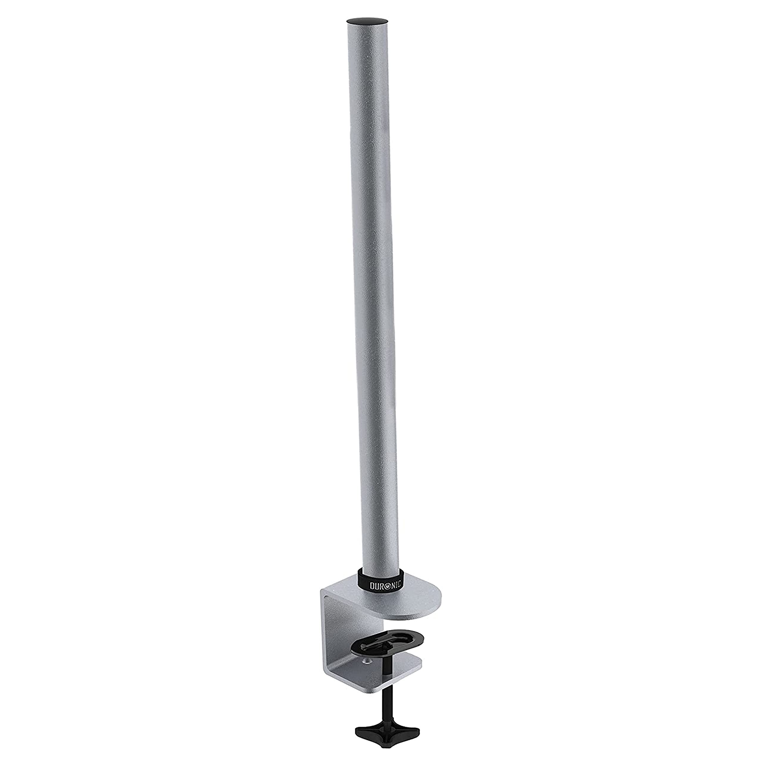 Duronic DM15 DM25 DM35 60cm Pole (60CM SR) Compatible with All Duronic Monitor Desk Mount Arms, Black Steel, 600mm Length, 32mm Diameter, Standard Clamp Included (60CM Silver)