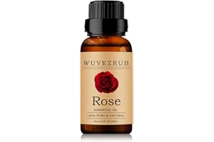 Wuvezrub Rose Essential Oils 10ML, Organic 100% Pure and Natural Rose Essential Oil for Aromatherapy Diffuser - 0.33 Fl Oz/Rose