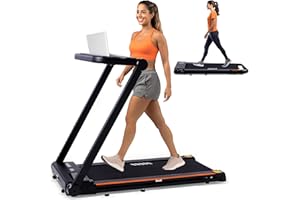 HUAGEED 4 in 1 Treadmill with Desk Workstation, Foldable Treadmill for Home with Wider Belt, Bluetooth Speaker, App, 2.5HP Under Desk Treadmill