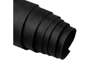 EUROPEAN LEATHER WORKS ELW 9-10 oz. (3.6-4mm) Thick Pre-Cut Size 12"x24" in Charcoal Black Color Full Grain Cowhide Leather, Oil Tanned for Tooling, Carving, Molding, Craft, Hobby, Workshop, Sewing, Knife Sheaths