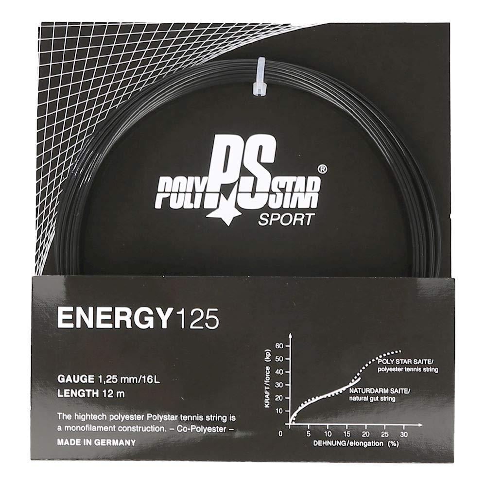 Poly Star Unisex - Adult Energy 12m Natural String Set Nude Tennis String