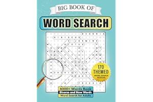 Big Book of Word Search: 4000+ Words Book, Diverse and New Words, Word Search for Adults; 170 Themed Word Search Puzzles (Word Search Challenge Quest)