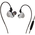 YINYOO KBEAR Rosefinch IEM Earbuds, Wired in Ear Earphones Monitor Headphones with 1DD Detachable Cable 3.5mm Plug for Computer, Phone, PC, Calling,Home (Brown, with mic)