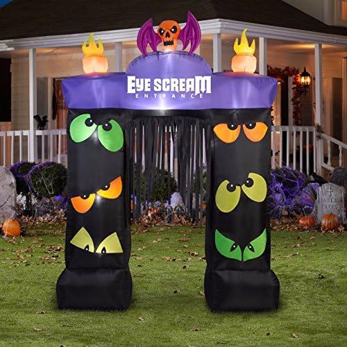 Gemmy Airblown Inflatable Eye Scream Entrance Archway Walkthrough - Indoor Outdoor Holiday Decoration, 9.5-foot Tall x 7-foot Wide