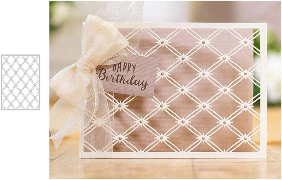 Bodhi2000 Star Plaid Metal Cutting Die Stamps Embossing Stencil for DIY Scrapbooking Album Paper Card Crafts Decoration