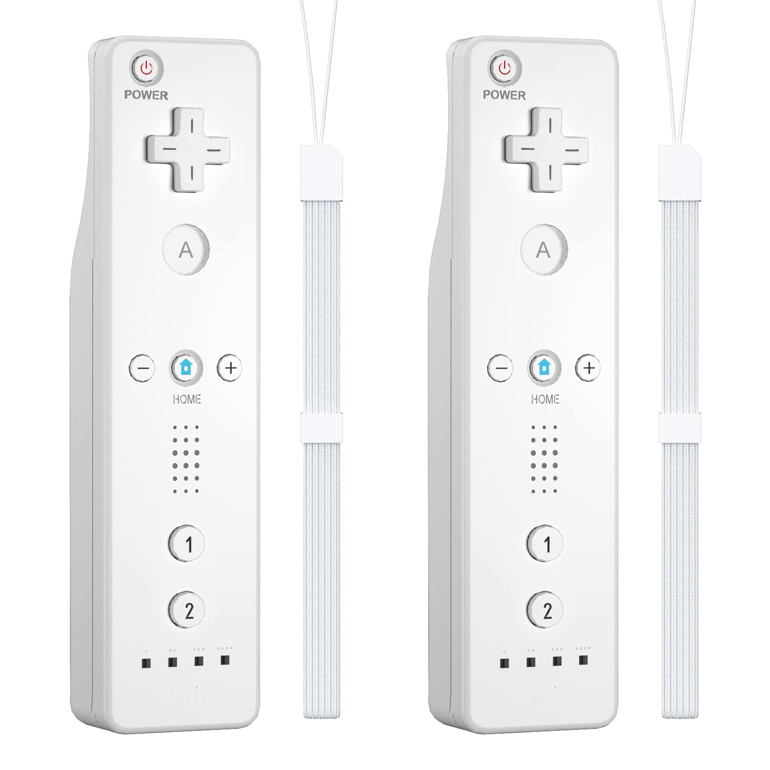 GLOWANT Wireless Controller Replacement for WII Controller, 2 Pack Wii Remote Controller Compatible with Wii/Wii U Console with Wrist Strap and Silicone Case