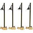 2005 Rustic Street Lamps Lighted Village Accessories Set of 4