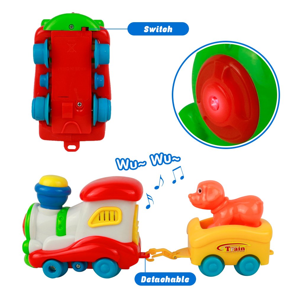 Nuheby Spielzeug Zug Autorrnnbahn Montage Spielzeug Auto Zug Verkehrsschilder Rennbahn Spiel Set für Kinder